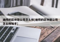 迪拜的区块链公司怎么样[迪拜的区块链公司怎么样知乎]